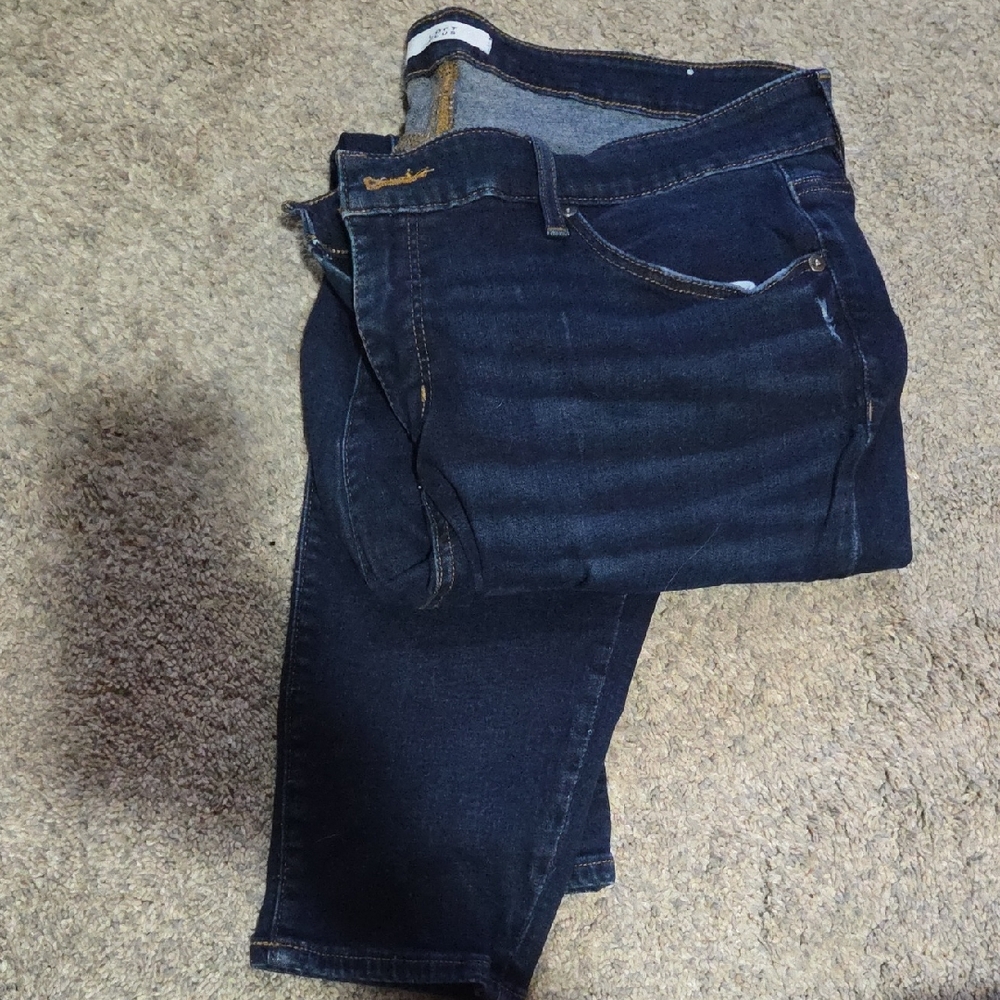 LOFT Women's Dark Blue Skinny Jeans